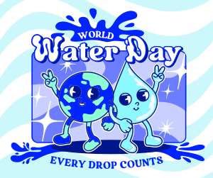 Cartoon Water Day Facebook post Image Preview