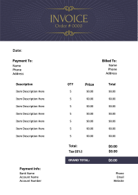 Luxurious Circle Invoice Design