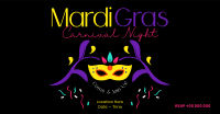 Mardi Gras Carnival Night Facebook Ad Design
