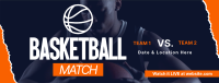 Upcoming Basketball Match Facebook Cover Design