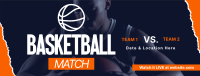 Upcoming Basketball Match Facebook cover Image Preview