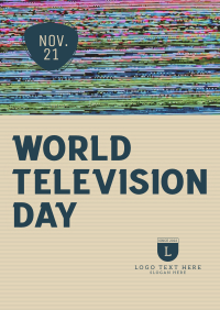 Static TV Day Poster Design