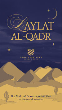 Laylat al-Qadr Desert Facebook story Image Preview