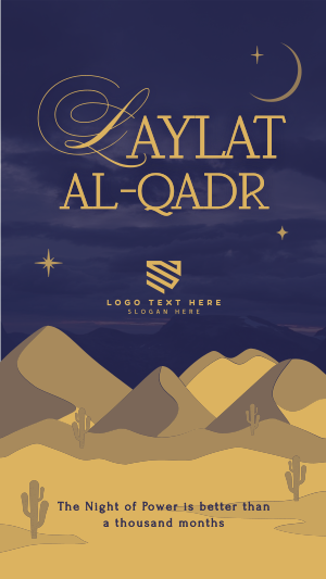 Laylat al-Qadr Desert Facebook story Image Preview