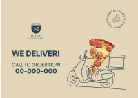 Pizza Guy Postcard Image Preview