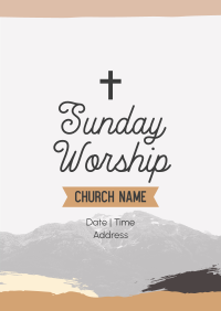 Church Sunday Worship Poster Image Preview