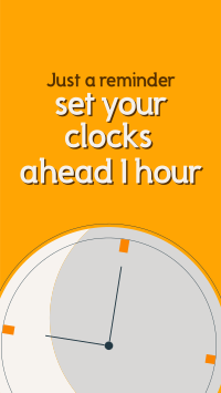 Daylight Saving Reminder Facebook Story Design