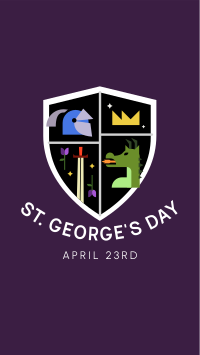 St. George's Day Shield Instagram story Image Preview