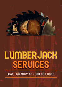 Professional Lumberjack Services Flyer Design