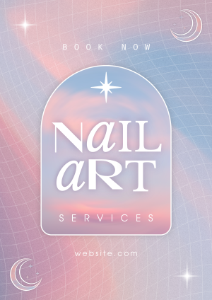 Girly Cosmic Nail Salon Flyer Image Preview