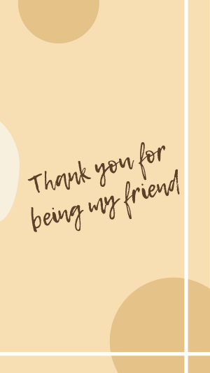 Thank you friend greeting Facebook story Image Preview