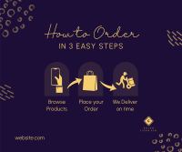 Easy Order Guide Facebook Post Design