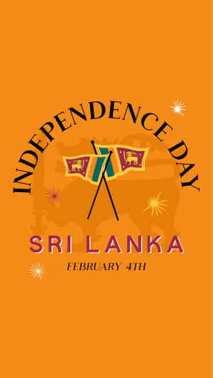 Sri Lanka Independence Badge Instagram story Image Preview