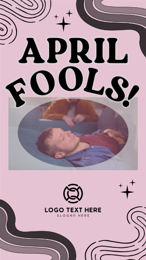 Groovy April Fools Greeting Facebook story Image Preview