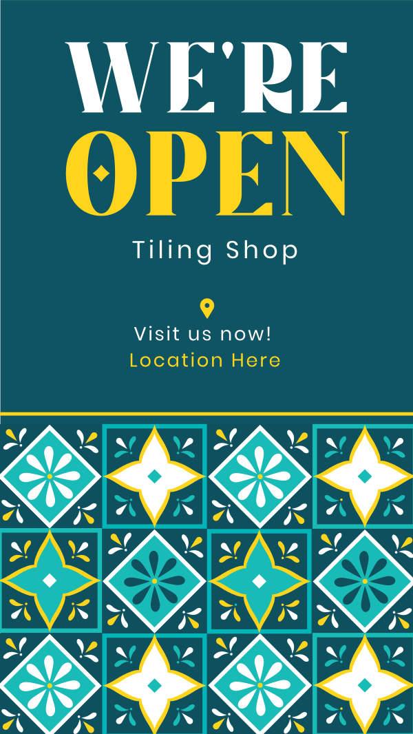 Tiling Shop Opening Instagram Story Design Image Preview