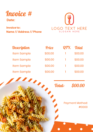Italian Pasta Invoice Image Preview