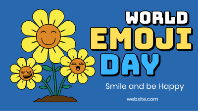 Sunflower Emoji Facebook event cover Image Preview