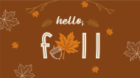 Hello Fall Greeting Facebook event cover Image Preview