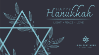 Floral Hanukkah Star Facebook Event Cover Design