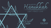 Floral Hanukkah Star Facebook Event Cover Image Preview