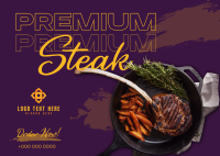 Premium Steak Order Postcard Image Preview