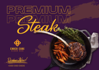 Premium Steak Order Postcard Image Preview