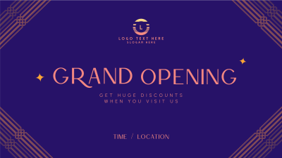 Art Deco Grand Opening Facebook event cover Image Preview