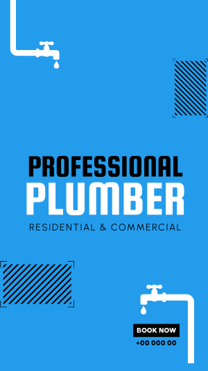 Professional Plumber Instagram story Image Preview