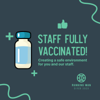 Vaccinated Staff Announcement Instagram post Image Preview