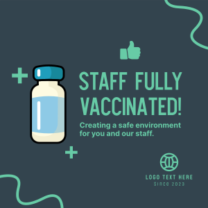 Vaccinated Staff Announcement Instagram post Image Preview