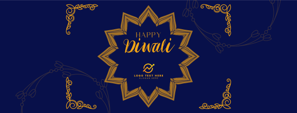 Ornamental Diwali Greeting Facebook Cover Design Image Preview