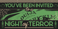 Retro Vintage Halloween Party Twitter Post Design