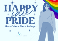 Modern Happy Pride Month Sale  Postcard Design
