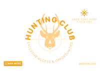 Hunting Club Deer Postcard Design