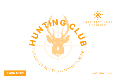 Hunting Club Deer Postcard Image Preview