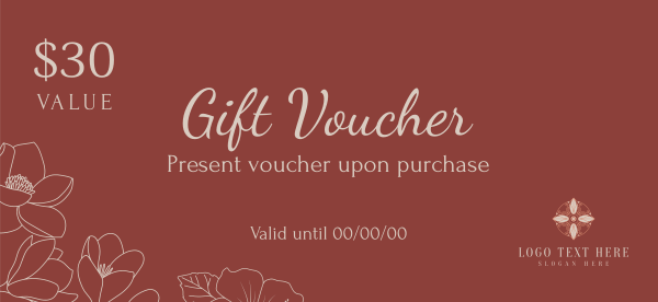 Pretty Floral Gift Certificate Design Image Preview