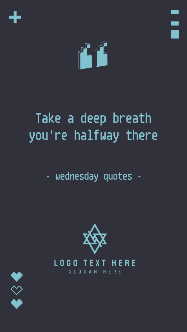 Wednesday Pixel Quote Instagram Story Design Image Preview