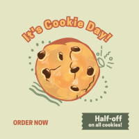 Cookie Day Illustration Instagram Post 