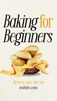 Baking for Beginners Facebook Story Design