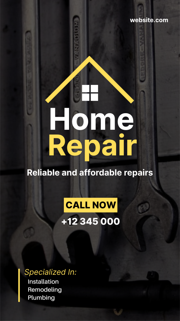 Home Maintenance Repair Instagram Story Design Image Preview