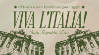Vintage Italian Republic Day Facebook event cover Image Preview