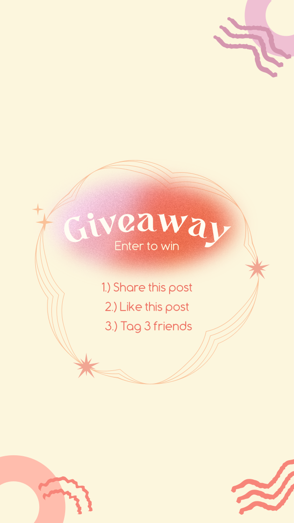 Abstract Giveaway Rules Instagram Story Design Image Preview