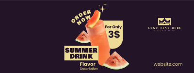Summer Drink Flavor  Facebook cover Image Preview