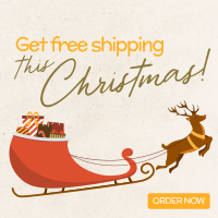 Contemporary Christmas Free Shipping Instagram post Image Preview