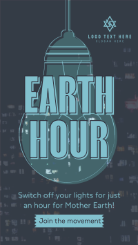 Earth Hour Light Bulb TikTok video Image Preview