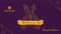 World Cancer Day Lungs Illustration Facebook Event Cover Design