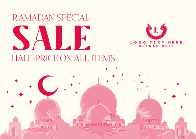 Celebrating Ramadan Sale Postcard Image Preview