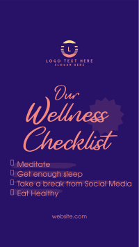 Wellness Checklist YouTube Short Preview