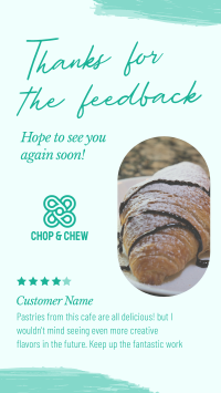 Cafe Customer Feedback Instagram story Image Preview