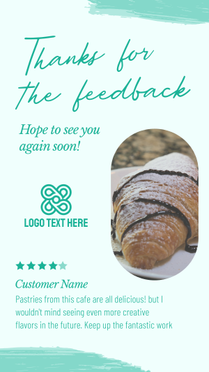 Cafe Customer Feedback Instagram story Image Preview